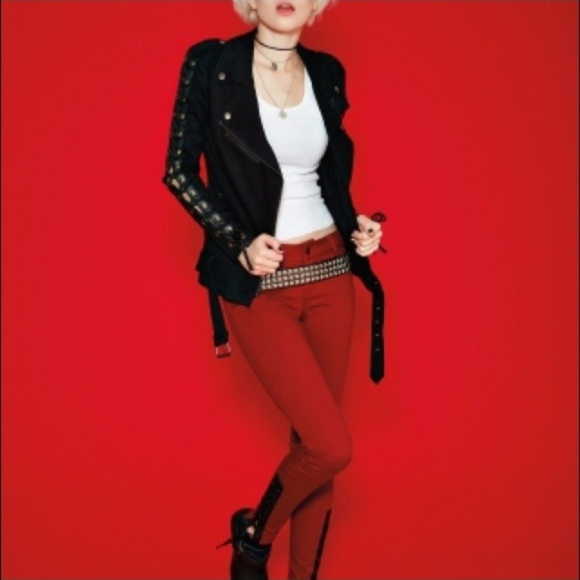 Red Joan Jett Tripp pants Goth Punk Steampunk New - Picture 2 of 6